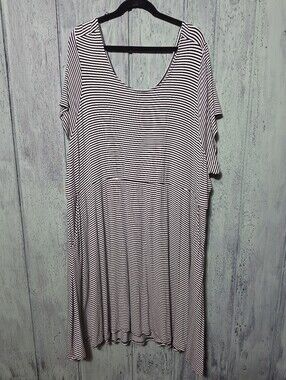 Torrid Black & White Striped Skater Dress